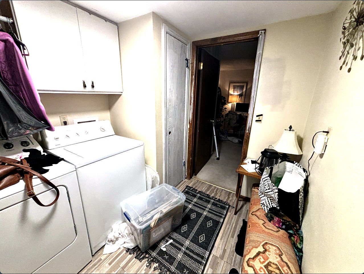 Laundry room before